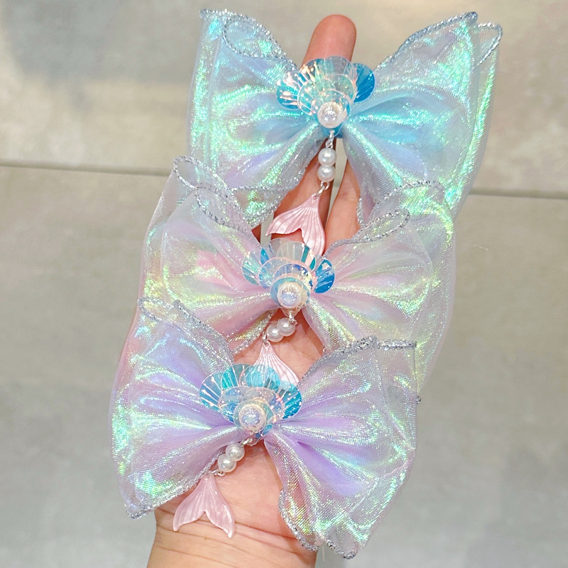 儿童日系 国潮系列精致鱼尾压夹可爱少女甜美超仙鸭嘴夹网红儿童发夹发饰详情19