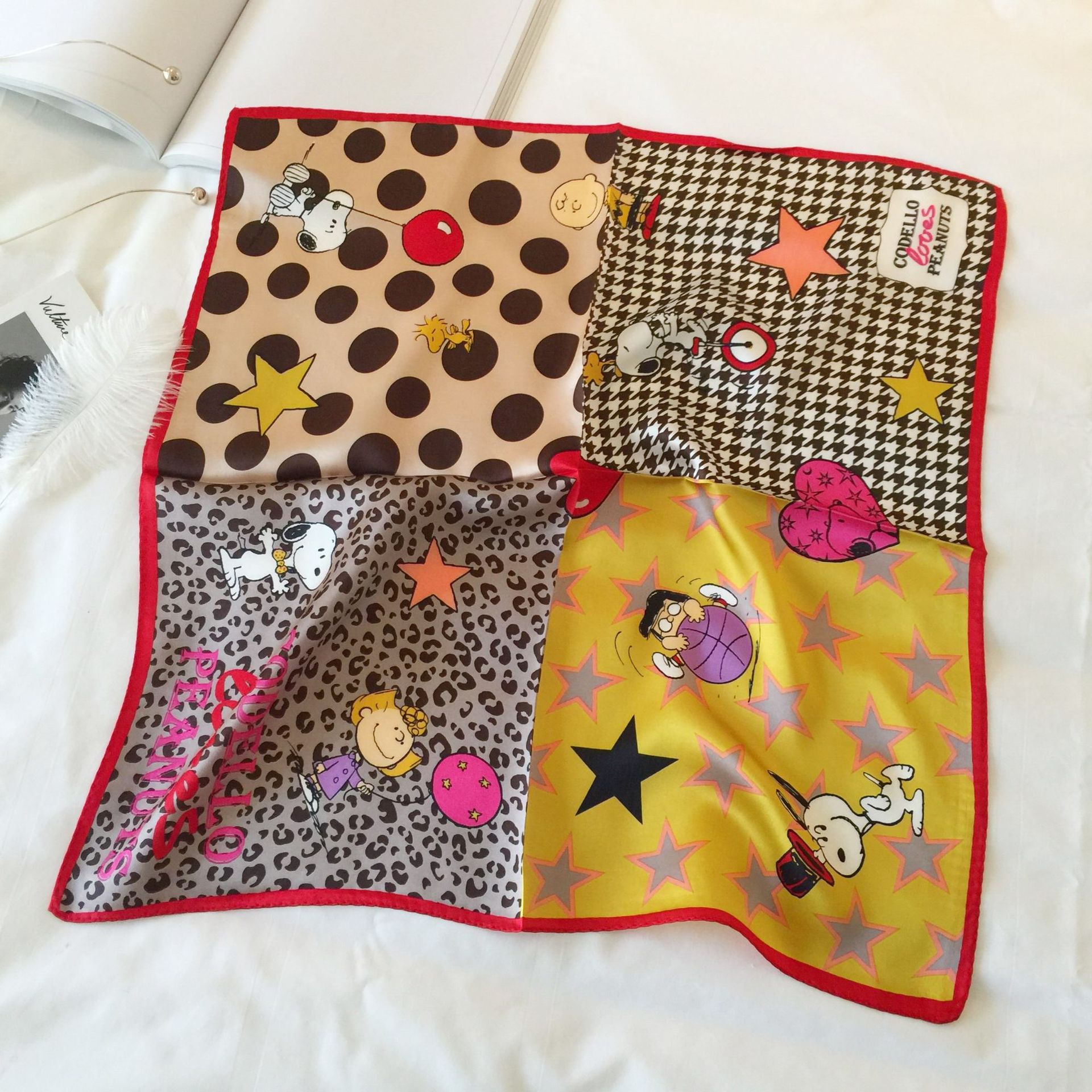 Wholesale silk scarves for overseas gifts and return gifts, cross-border silk autumn and winter decorative plain crepe satin 53cm floral neckerchiefs, small square scarves pic 89