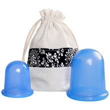 硅胶拔罐器 家用刮痧吸湿真空按摩杯 经络全身蓝色硅胶拔火罐现货详情9