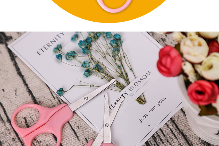 工厂现货批发婴儿指甲剪美容剪不锈钢圆头小剪刀儿童安全鼻毛剪刀详情14