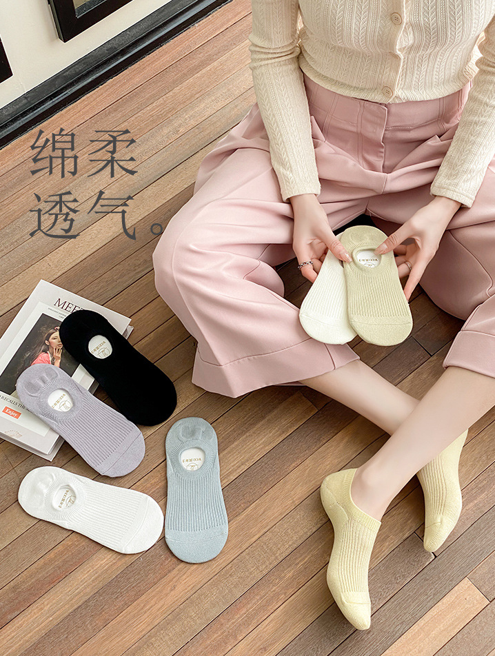 袜子地摊一件代发袜子女春夏薄款短袜浅口船袜女士吸汗纯色隐形袜诸暨女袜批发一件代发详情16