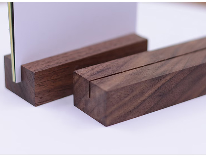 工厂批发底座实木台历名片明信片木质摆件 创意手机木制支架定制详情14