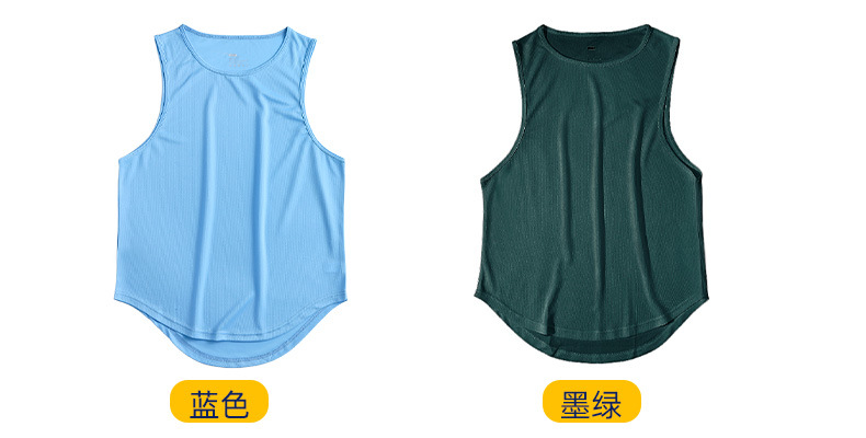 Summer marathon quick-drying sports vest for men, sleeveless shoulder, running training, basketball, loose fitness vest pic 16