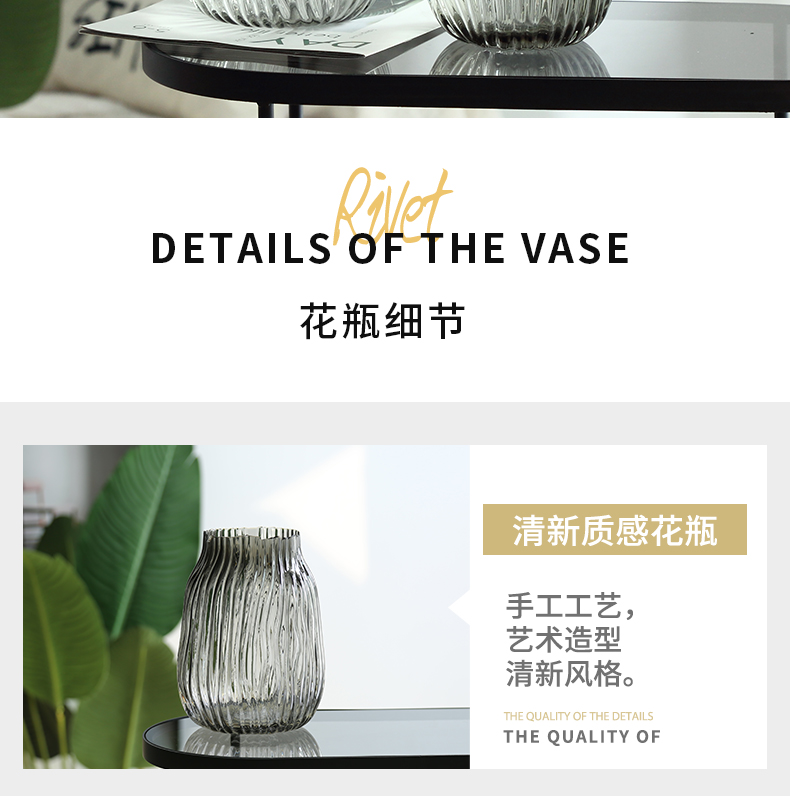 纳纶大号玻璃花瓶透明水养富贵竹百合花瓶摆件客厅插鲜花干花北欧详情11