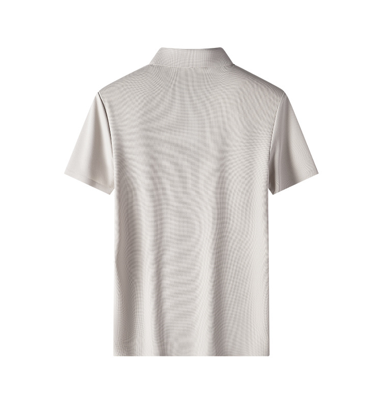 夏季男士冰丝短袖t恤清爽透气细腻柔软休闲轻奢商务舒适polo衫详情11