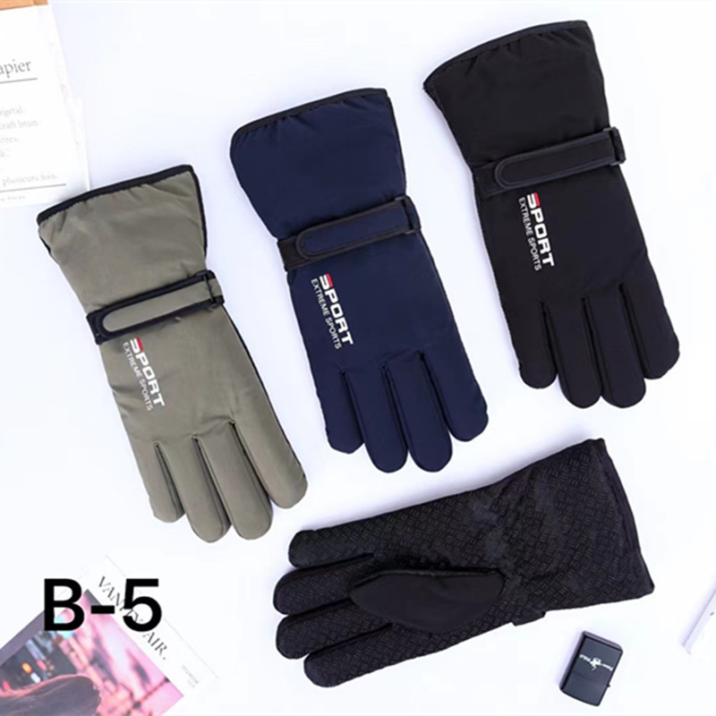 Safety protection, hand protection, universal gloves, cross-border warmth, outdoor skiing, motorcycle, electric bike riding gloves, fleece, extended and thickened, couple sets, cotton gloves pic 6