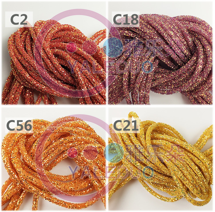 Golden Light 6MM Sequined rope 13-color rainbow slippers hose diy hair accessory materials Hat clothing pendant accessories pic 12