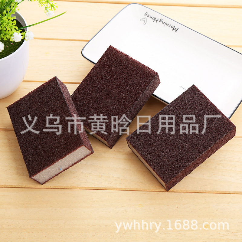 【LOVELY HOME】【持嘉】高密洗碗海绵 金刚砂海绵擦 除锈去污海绵金刚砂海绵锅刷厨房油污详情5