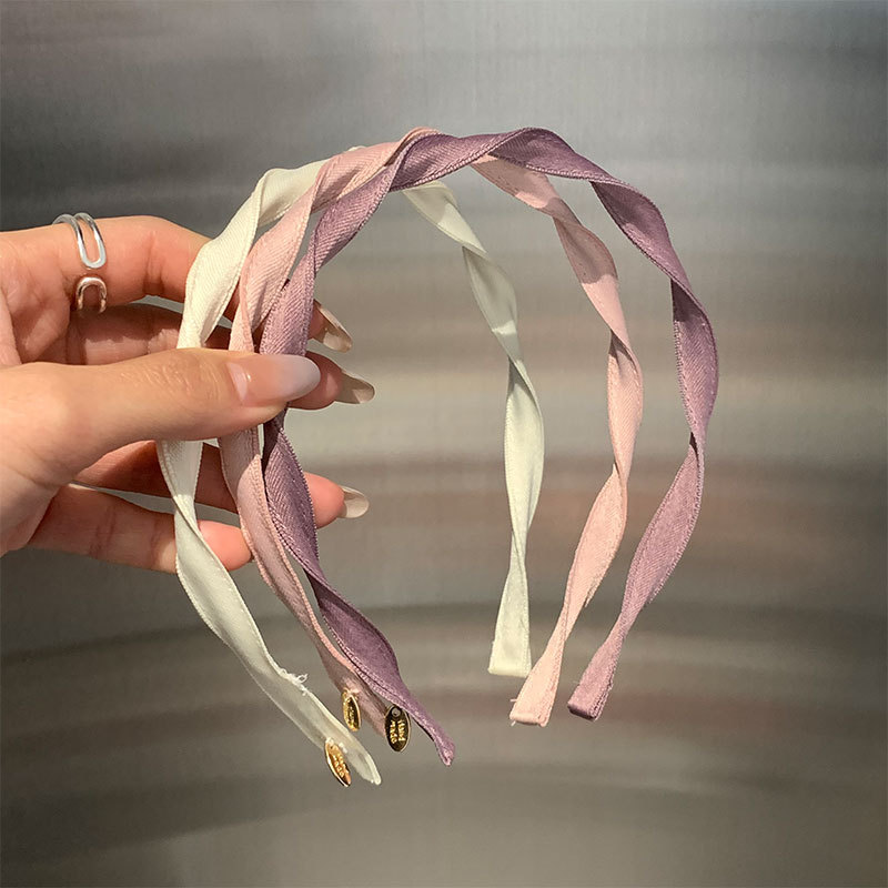 一款两戴！章若楠同款手工丝带螺旋发箍女不勒头扭扭纹压发头箍详情15
