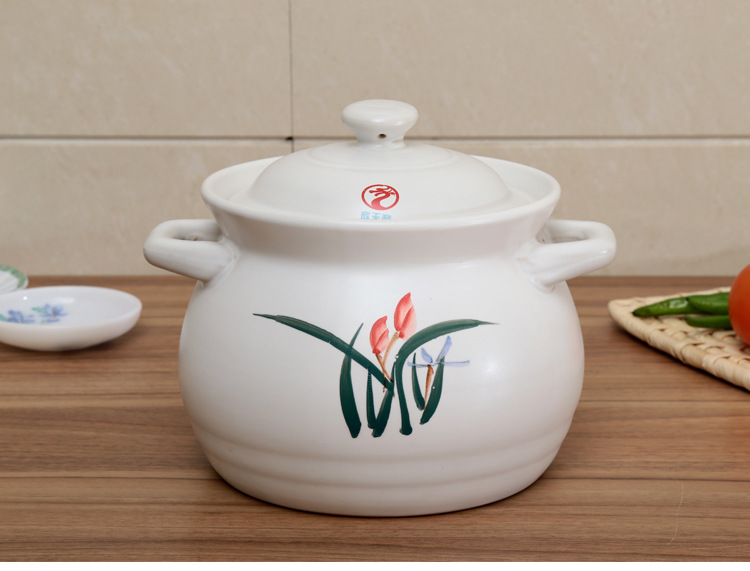 Orchid stewed pot, stone pot, clay pot, open flame, household ceramic pot, open flame, high-temperature resistant stewing pot for health preservation pic 16