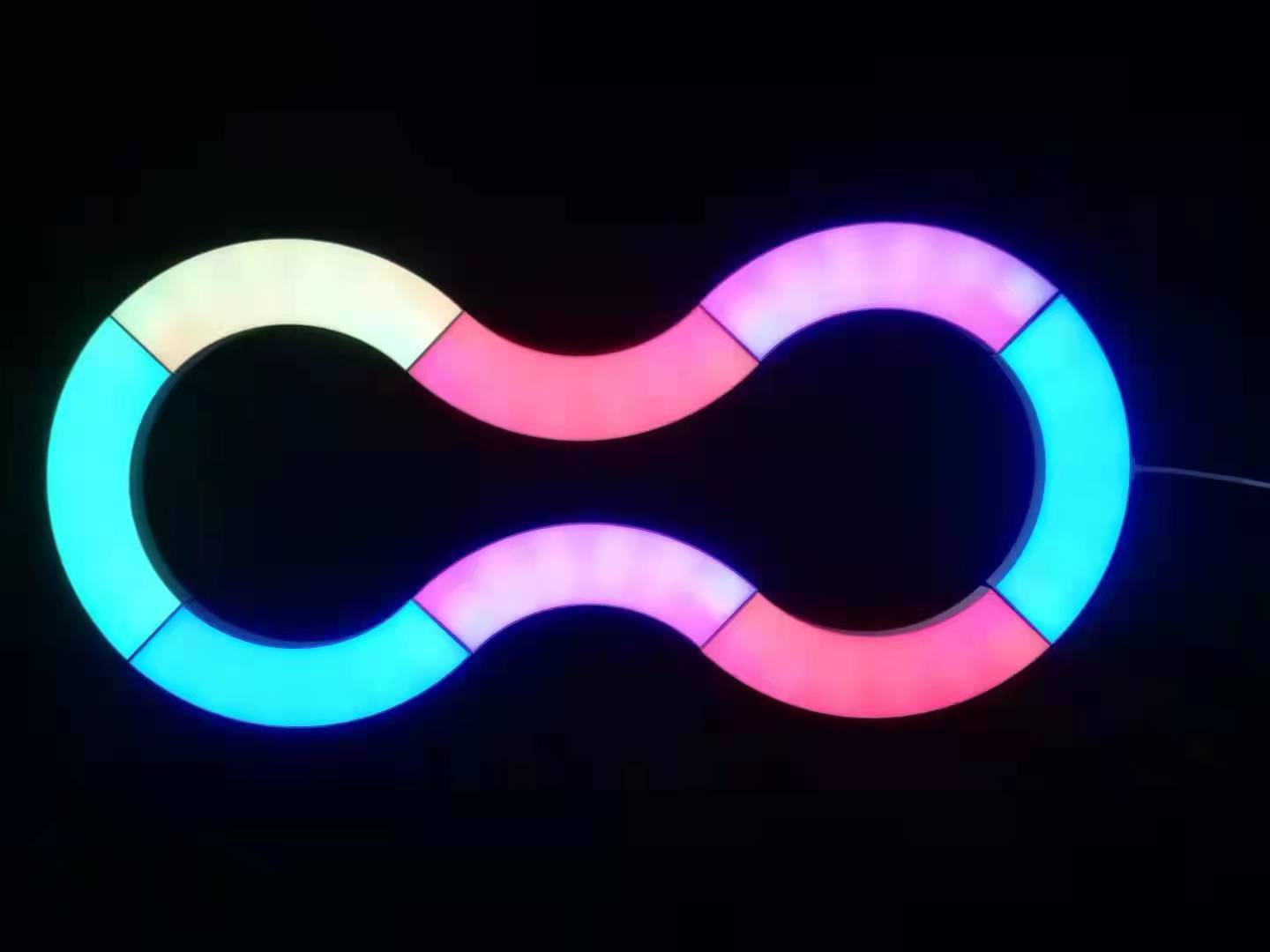 Smartphone APP splicing lights, freely spliced module lights, trapezoidal modules, circular lights, LED decorative lights pic 3