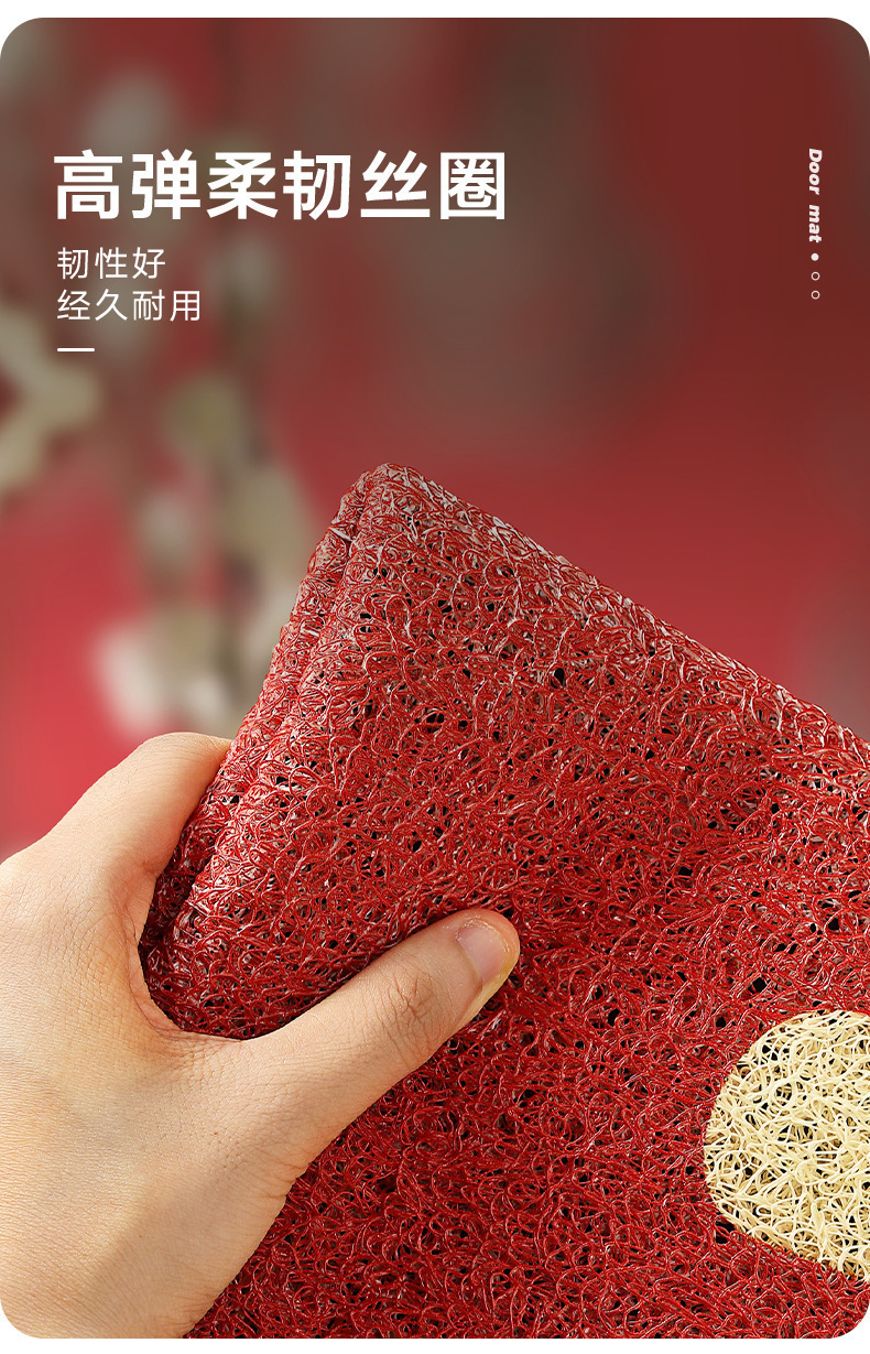 Estera de entrada China estera de piso estera de entrada doméstica estera de suelo alfombra resistente al desgaste antideslizante pvc red mat pic 4