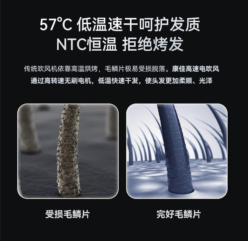 High-speed hair dryer, bladeless cross-border electrical appliance consignment wholesale, negative ion household silent dormitory hair dryer, high power pic 16