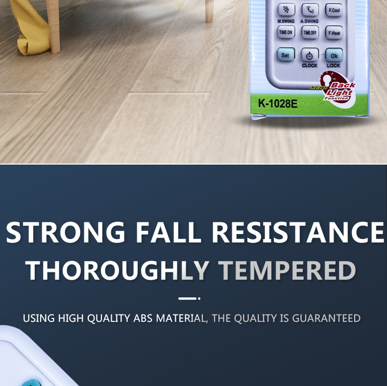 英文版万能空调遥控器 K-1028E 全球通用 一键设置详情5