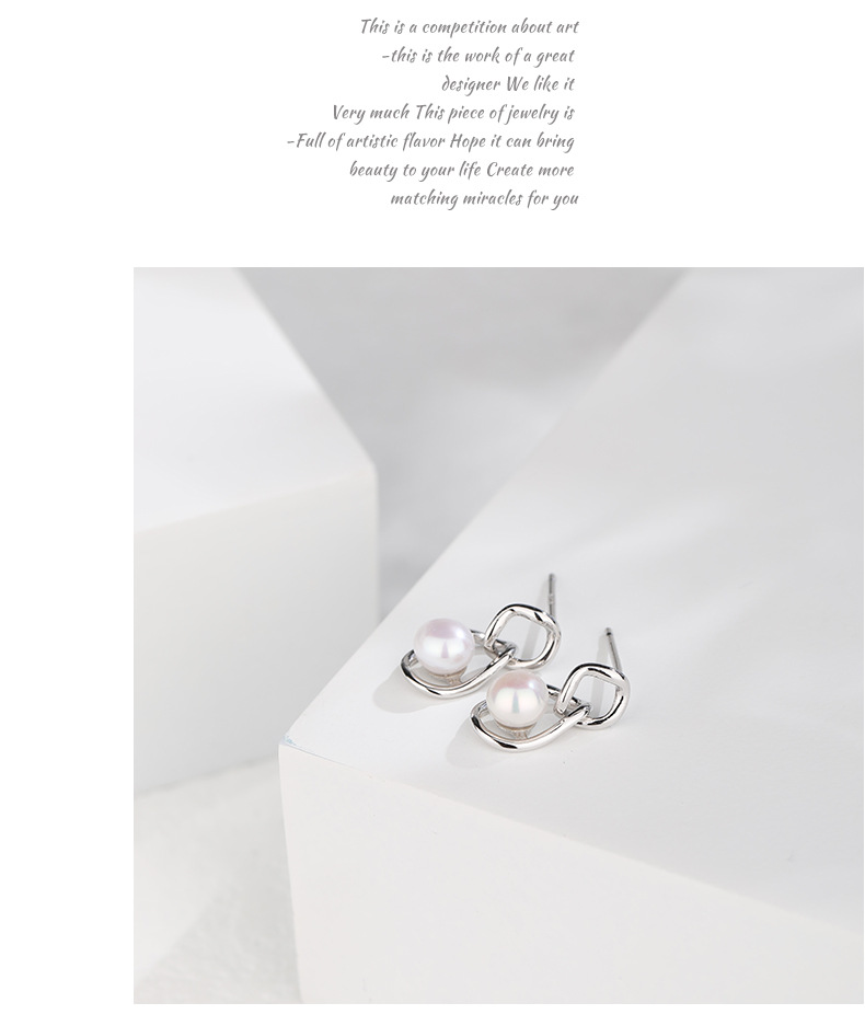 淡水珍珠耳钉女纯银999足银韩国高级感耳环气质银耳坠耳饰品批发详情6