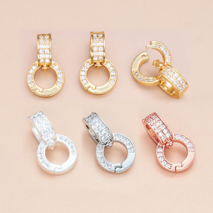 铜镀18K金强保色镶嵌项链扣头珍珠扣手链扣收尾扣diy饰品配件详情7