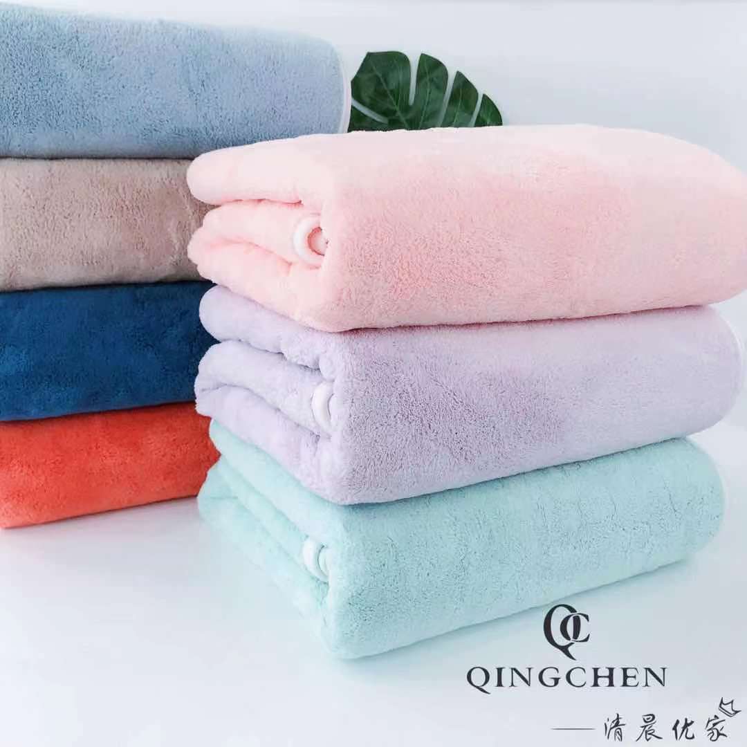暮色亿清晨柔软吸水加厚毛巾地摊珊瑚绒干发巾婚庆伴手礼品结回礼详情8