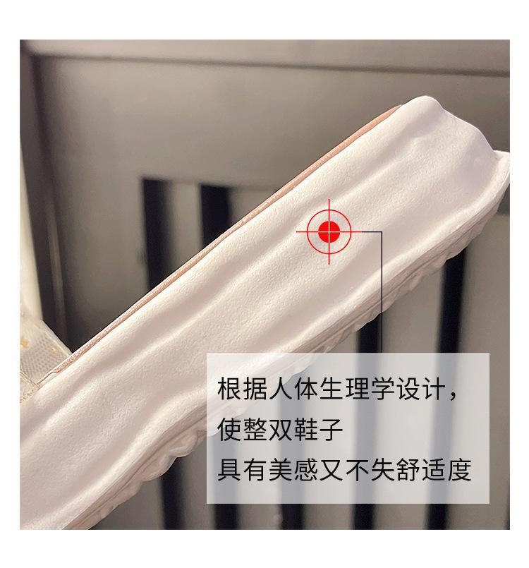 2023新款夏天外穿时尚凉拖一脚蹬鞋子蕾丝珍珠仙女凉拖鞋厚底软底详情18