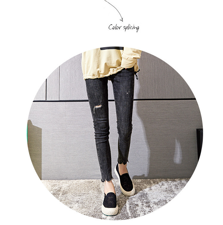 2024春夏新款厚底渔夫鞋休闲真皮单鞋女透气平底鞋女一脚蹬女鞋潮详情41