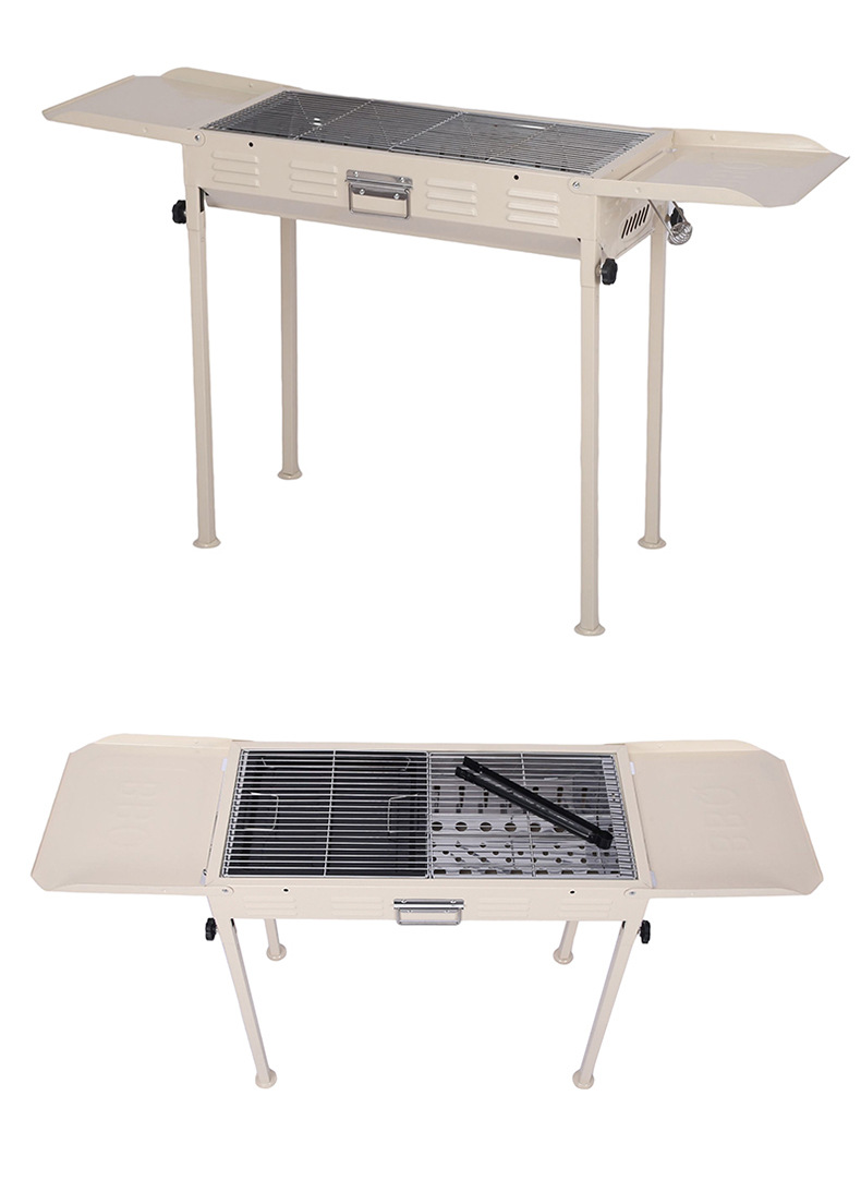 Large barbecue grill, portable folding barbecue rack, outdoor camping barbecue rack, grilling and frying dual-purpose carbon grill, outdoor barbecue rack, stainless steel barbecue rack, outdoor supplies, camping supplies, grill pic 12