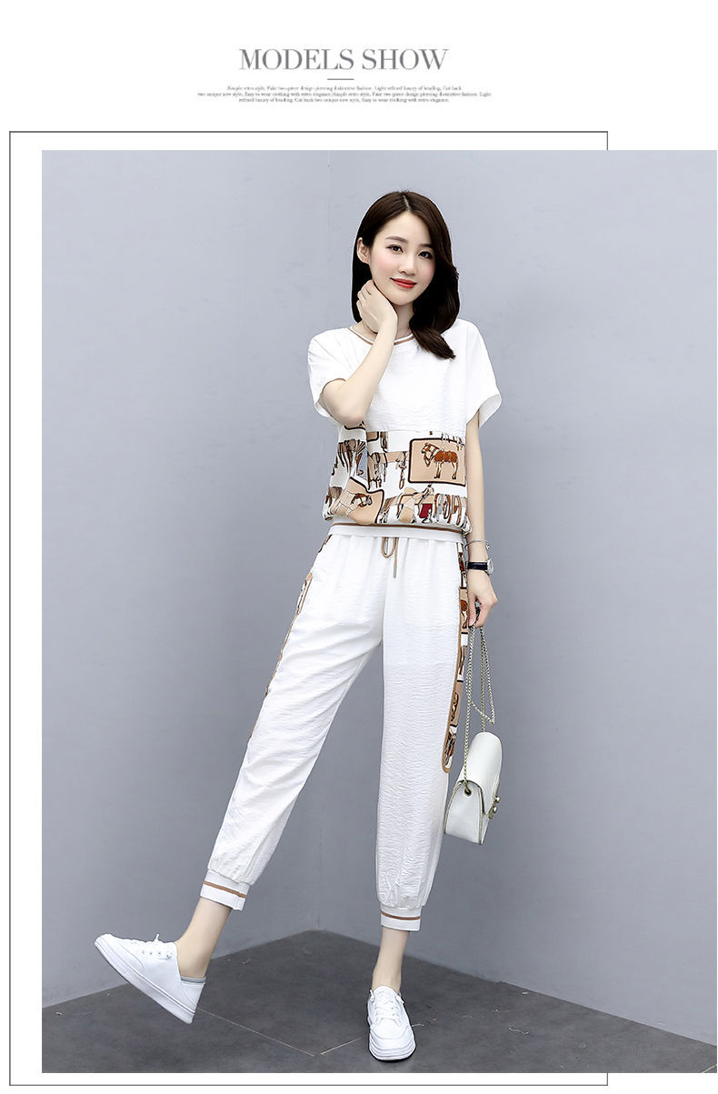 2021时尚运动套装夏装气质洋气女神范衣服夏天显瘦宽松两件套显瘦详情18