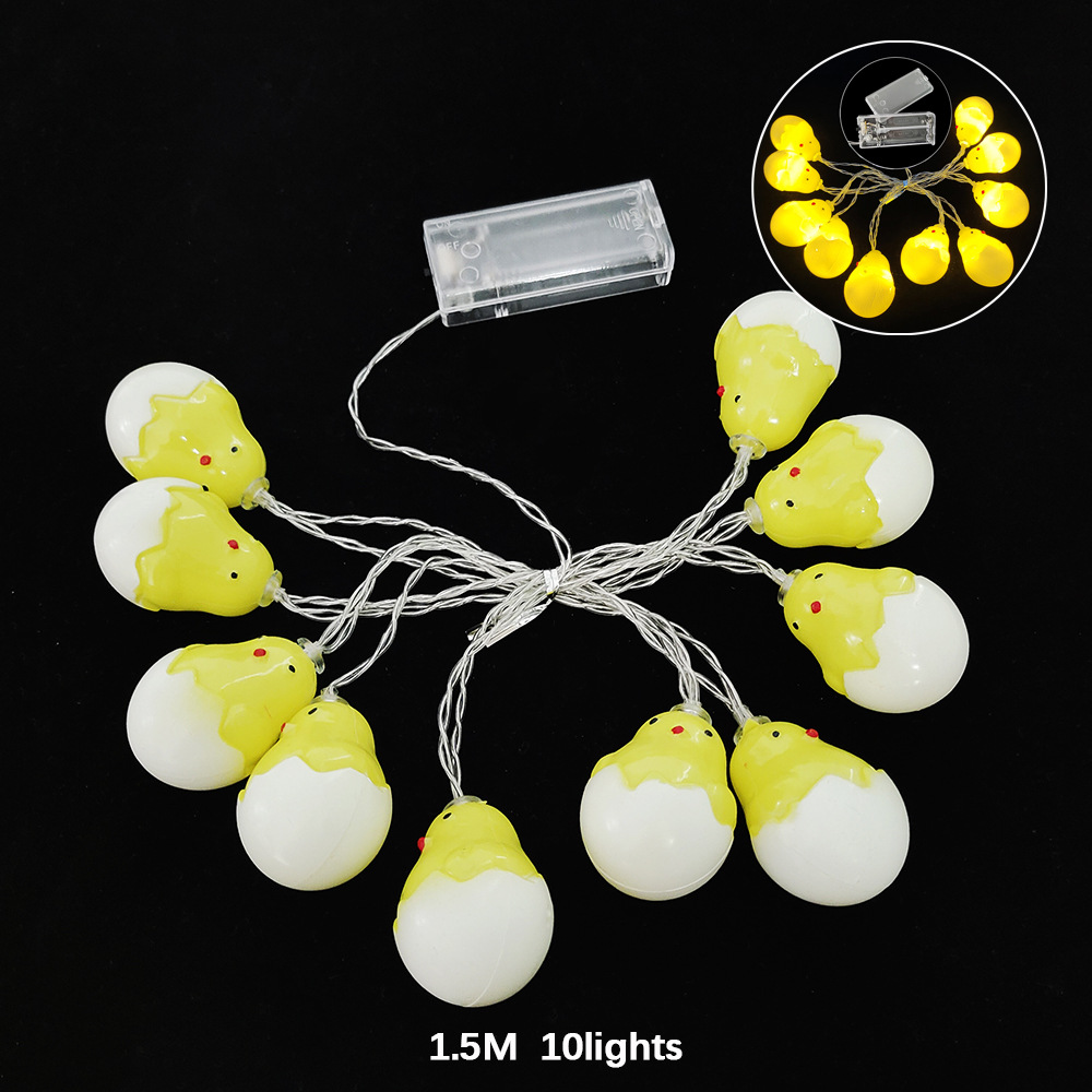 2023 New Easter decorative lights: led Easter egg string, hollowed-out egg, cracked egg, carrot, rabbit, and colorful lights pic 6