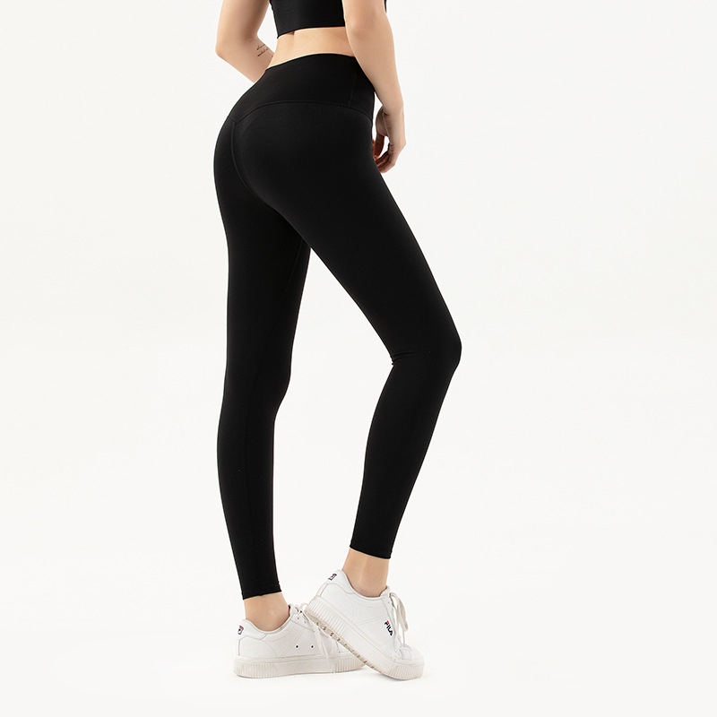 New high-waisted stretch yoga pants without embarrassing lines, tight-fitting running yoga wear for women, and hip-lifting fitness pants pic 21