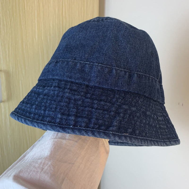 Korean style denim washed hats, women's trendy fisherman hats, straight-leg casual sun hats, travel Internet celebrity small eave water bucket hats for summer pic 11