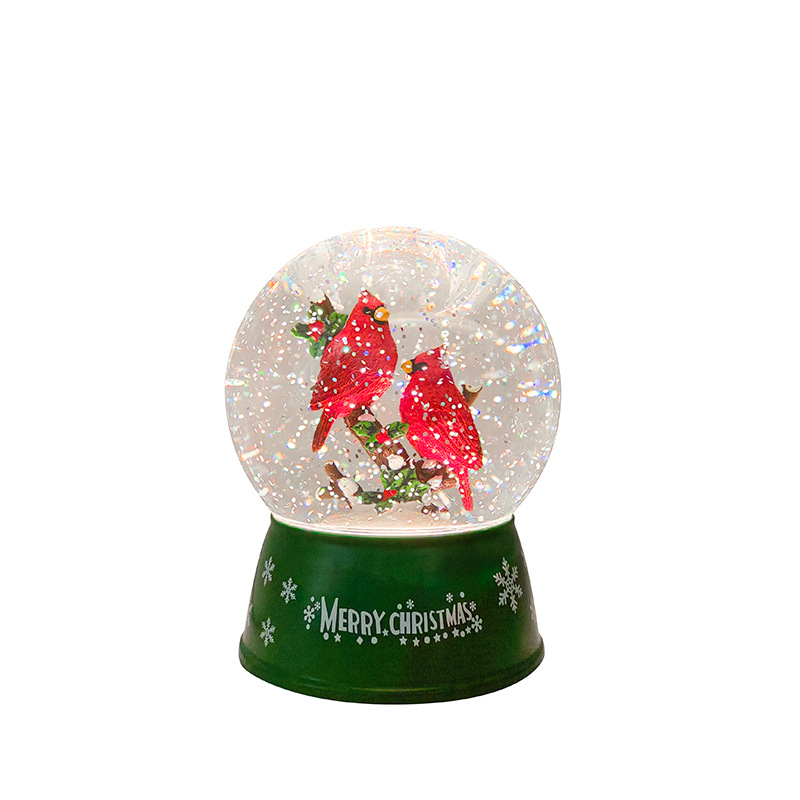 Christmas crystal ball light, music timer, built-in LED light, illuminated water ball light, Christmas gift music box pic 1