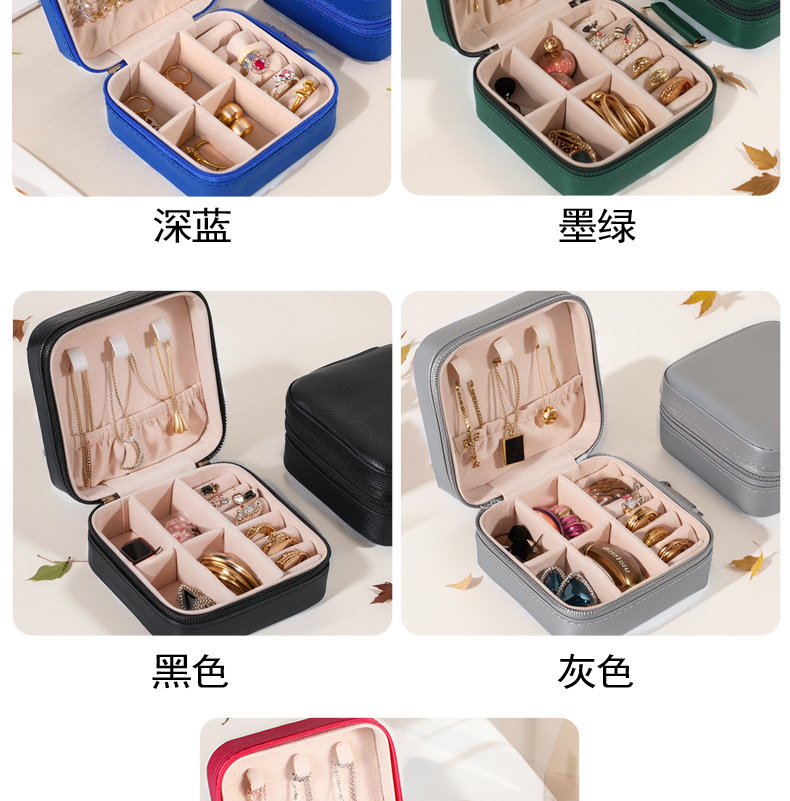 Simple and convenient ring, necklace, bracelet, earring, stud jewelry, princess jewelry box, travel and home accessories storage box pic 12