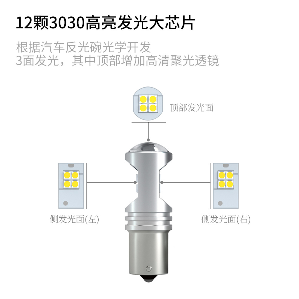 跨境热销款LED汽车信号灯指示灯雾灯T151156T20H8超强解码工厂详情11