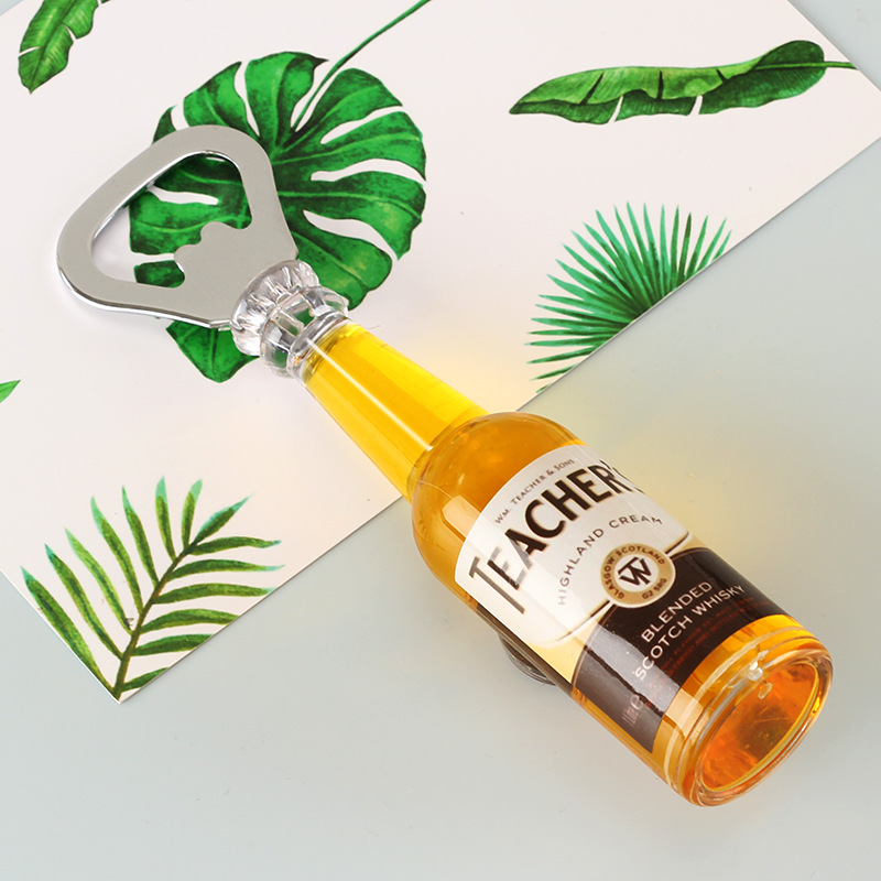厂家现货批发啤酒开瓶器创意复古仿真酒瓶握把磁吸磁贴启瓶器详情8