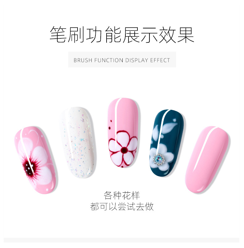 Nail art brush tools, round head nail art phototherapy pen, nail polish glue brush, glue pen, crystal glue, glue pen, painting pen wholesale shanilak pic 5