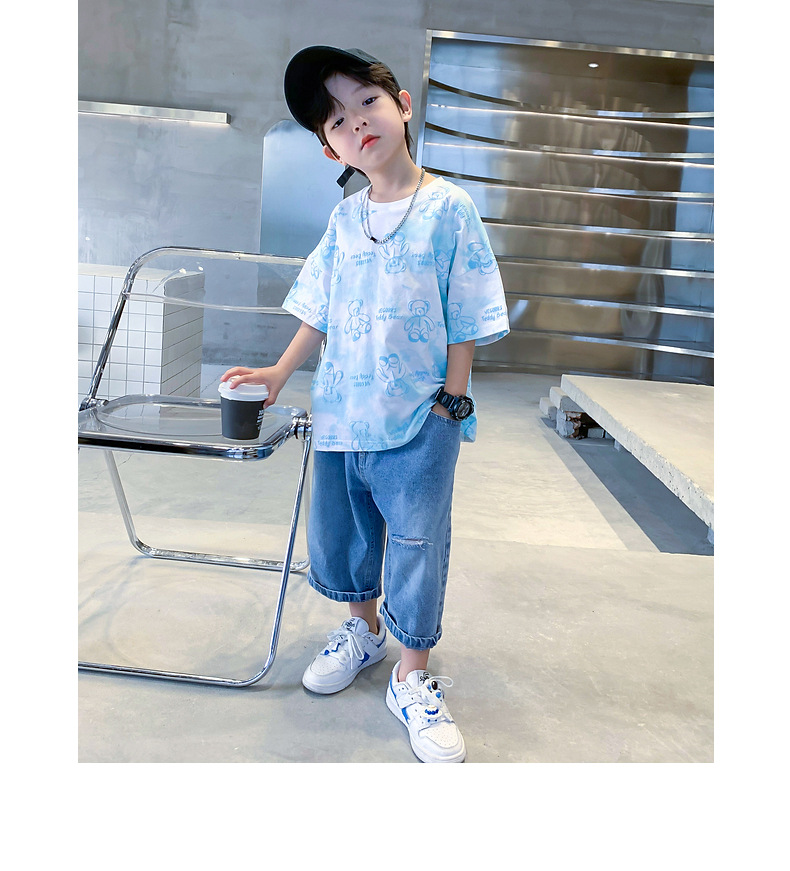 男童t恤短袖纯棉2025新款儿童炸街夏装上衣男孩夏季半袖卡通体恤详情9
