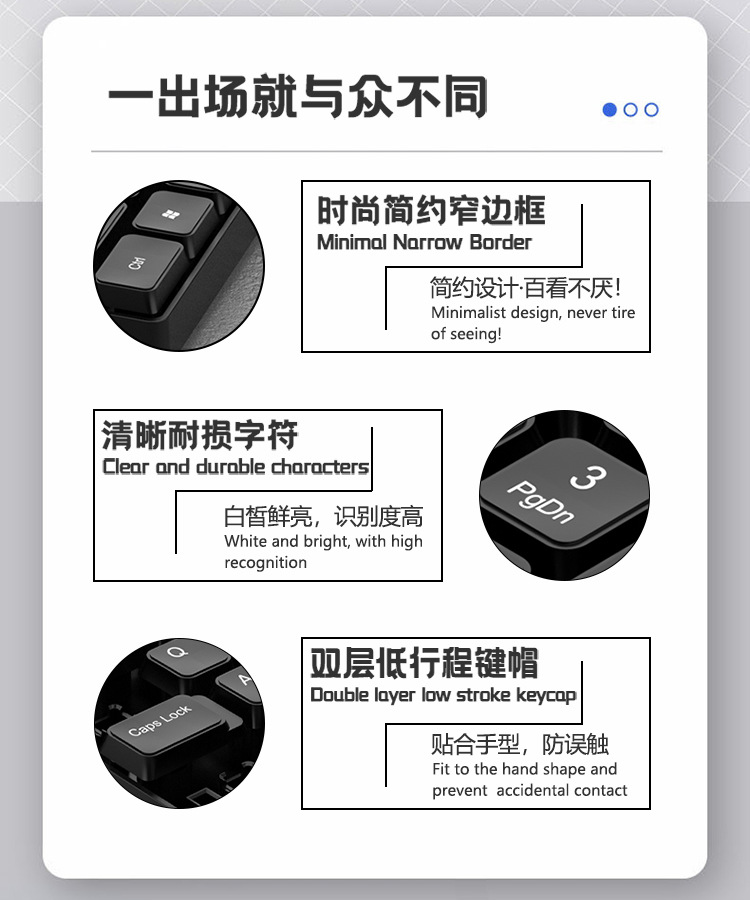 Cross-border wholesale VON15 wired keyboard and mouse, VONN Fanning Gaming Business Office Home USB keyboard and Mouse set pic 2