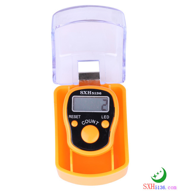 Factory straight hair band light LED finger counter transparent gift box manual counter ring finger counter pic 4