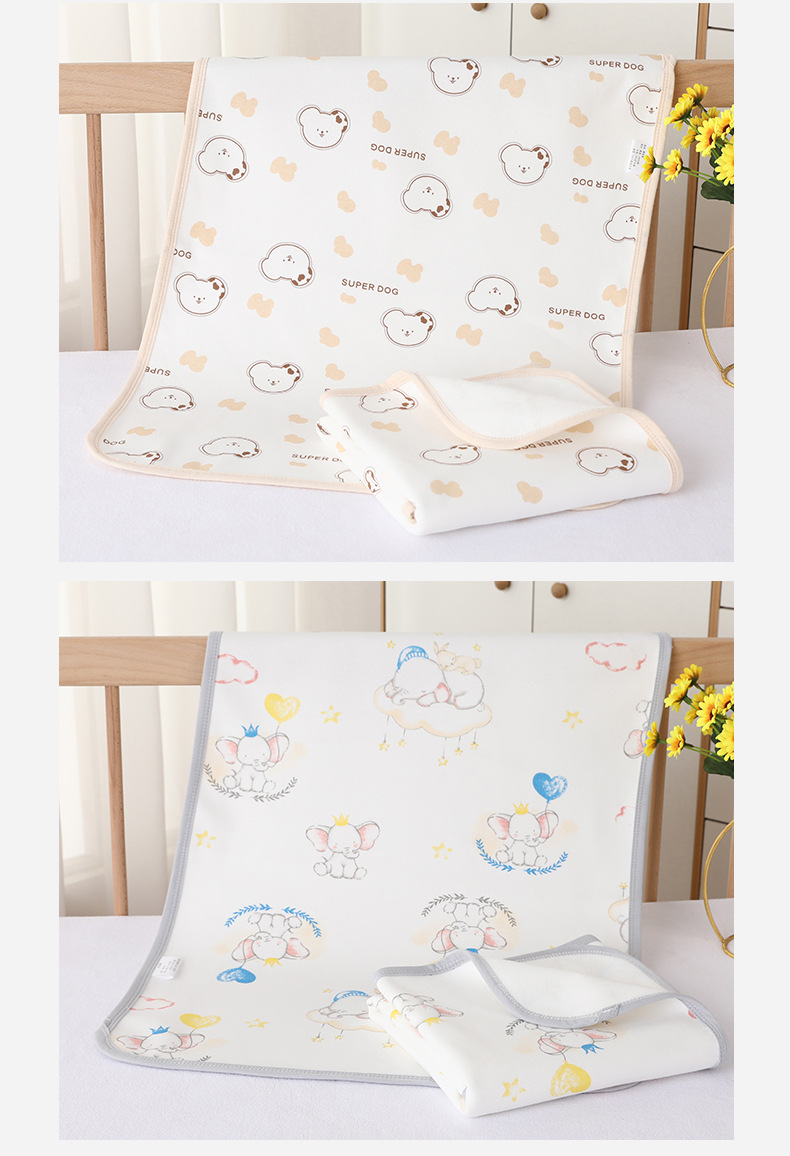 A类隔尿垫透气防水防滑新生儿护理垫防水小床单绵柔亲肤可机洗详情15