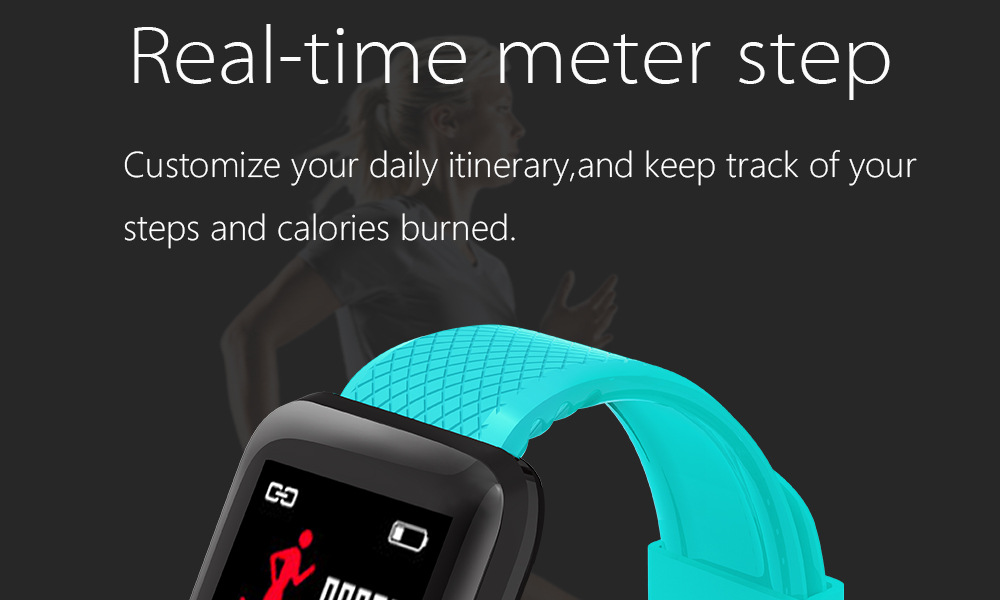 116plus Color Screen smart sports step count, heart rate, blood pressure, call information reminder function, wristband, cross-border gift pic 11