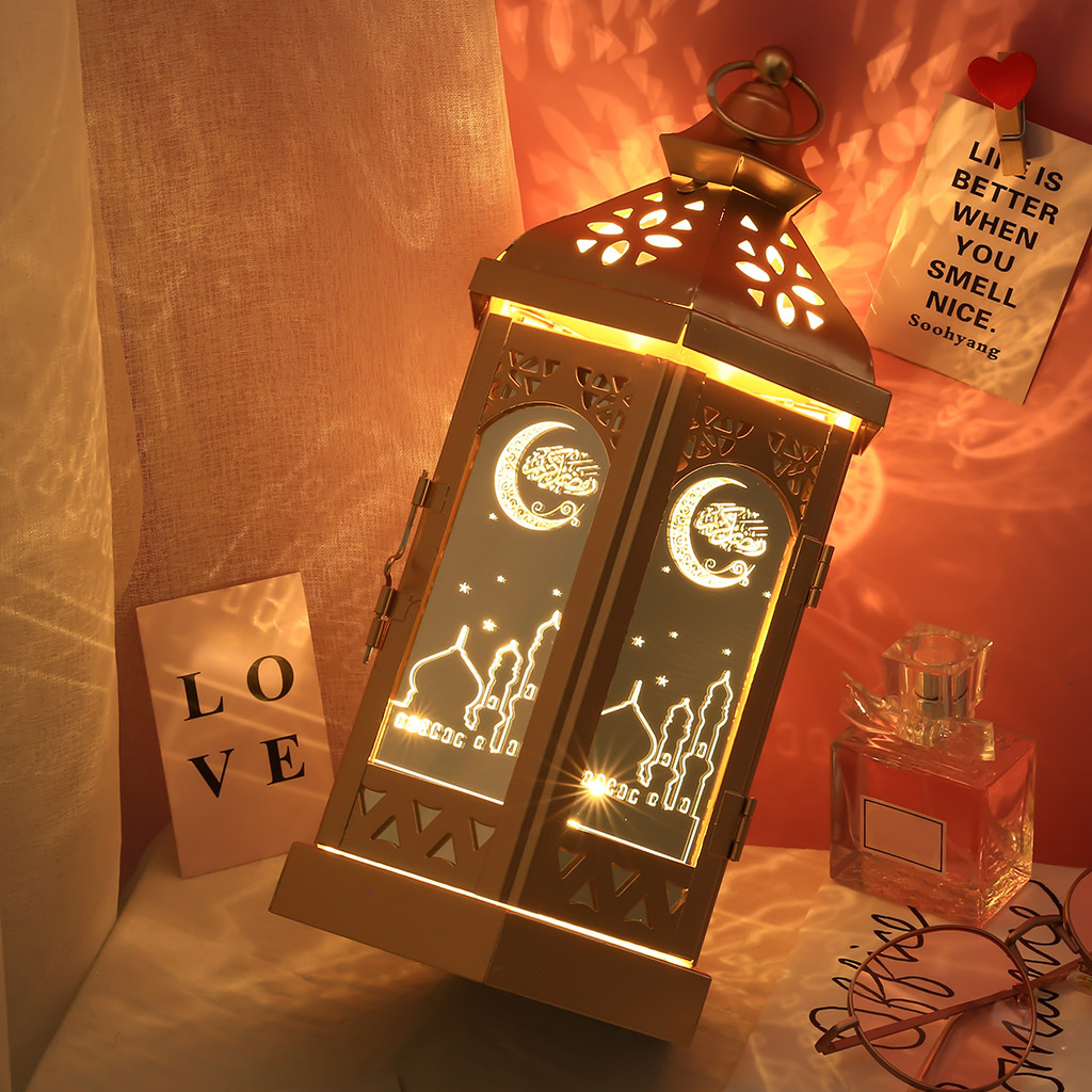 Ranadan Ramadan lantern, Eid al-Fitr ironwork metal display typhoon lantern handicraft, Arab lantern pic 10