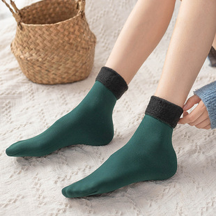 Autumn and winter nylon fleece thickened snow socks, casual home floor socks, anti-pilling street short socks manufacturer wholesale pic 4
