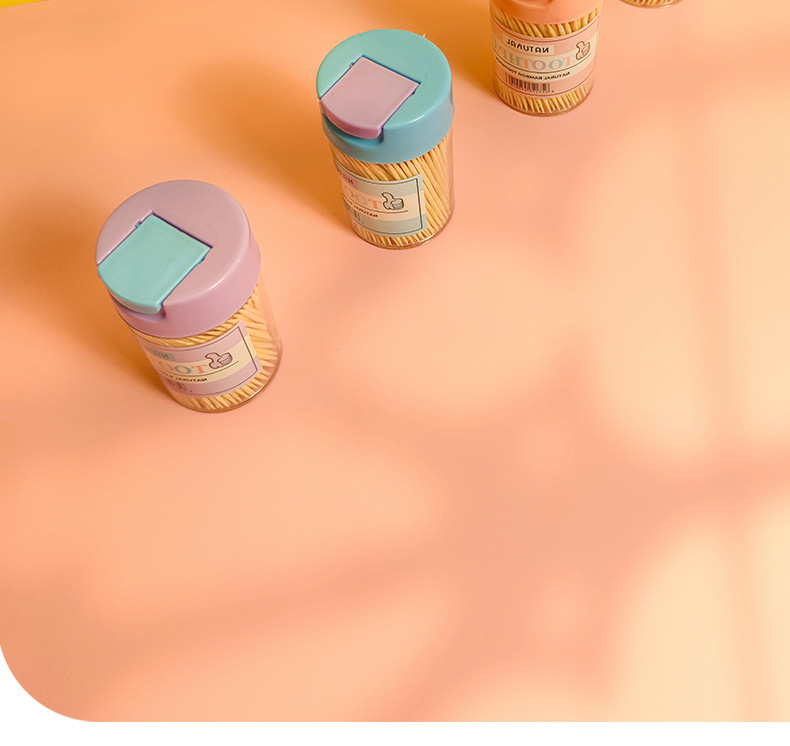 创意牙签筒居家客厅餐桌家用翻盖便携牙签盒牙签罐茶几牙签收纳盒详情9