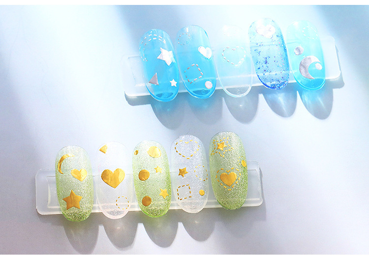 New Instagne-style star and moon nail stickers, Japanese and Korean waterproof and long-lasting gold-embossed 3d nail stickers and nail decals pic 23