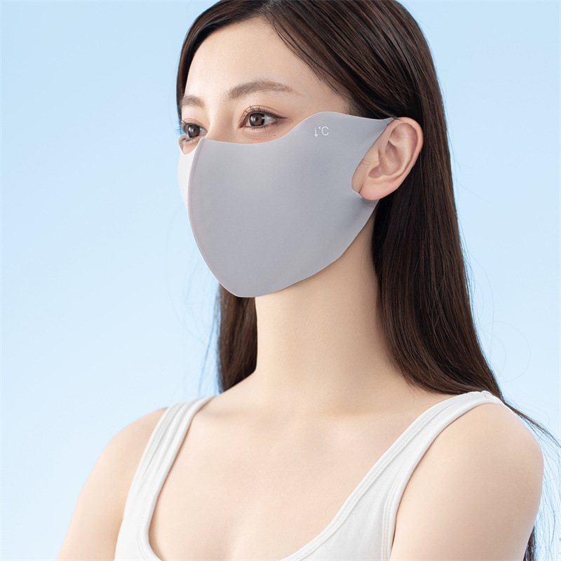 无痕一体防晒口罩防紫外线夏季冰感面罩薄款遮阳护眼口罩批发详情6