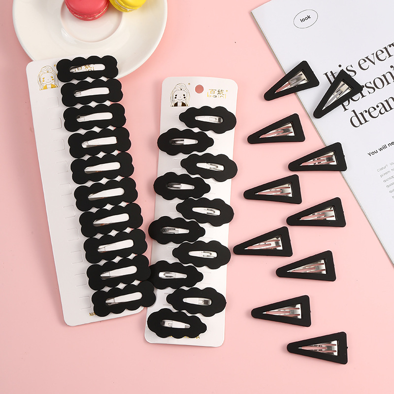 梦幻黑云朵BB夹少女时尚侧边发夹简约刘海碎发饰品后脑勺发卡详情3