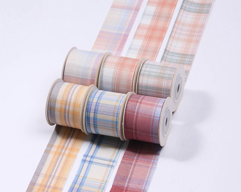 Double-sided JK check pattern college style webbing DIY handmade bow tie hair accessories clothes bow tie accessories gift packaging pic 4