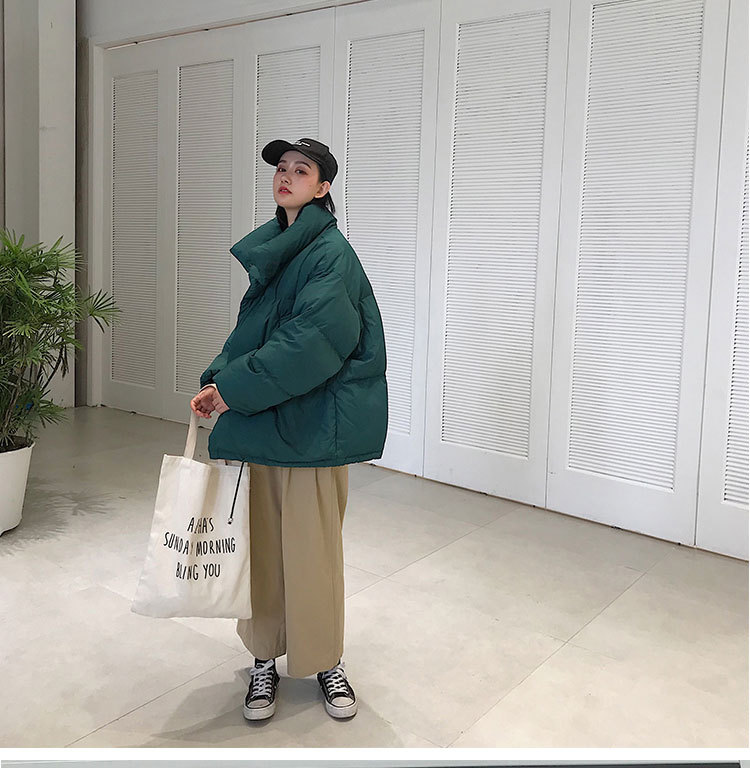 New large-sized thickened bread jacket, down jacket, cotton-padded jacket, student stand-up collar short coat for women pic 16