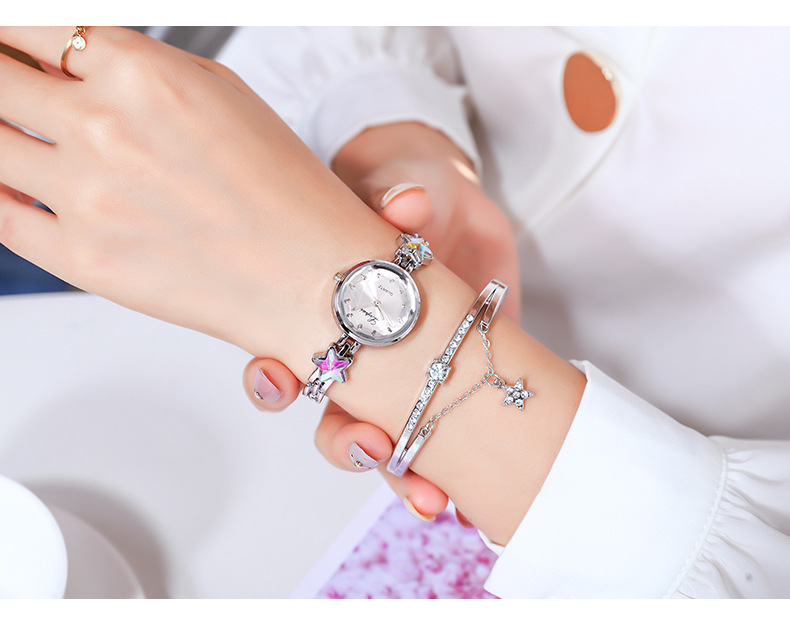 Jewelry watch combination watch bracelet watch creative diamond-encrusted small dial star water diamond watch Diamond watch pic 8
