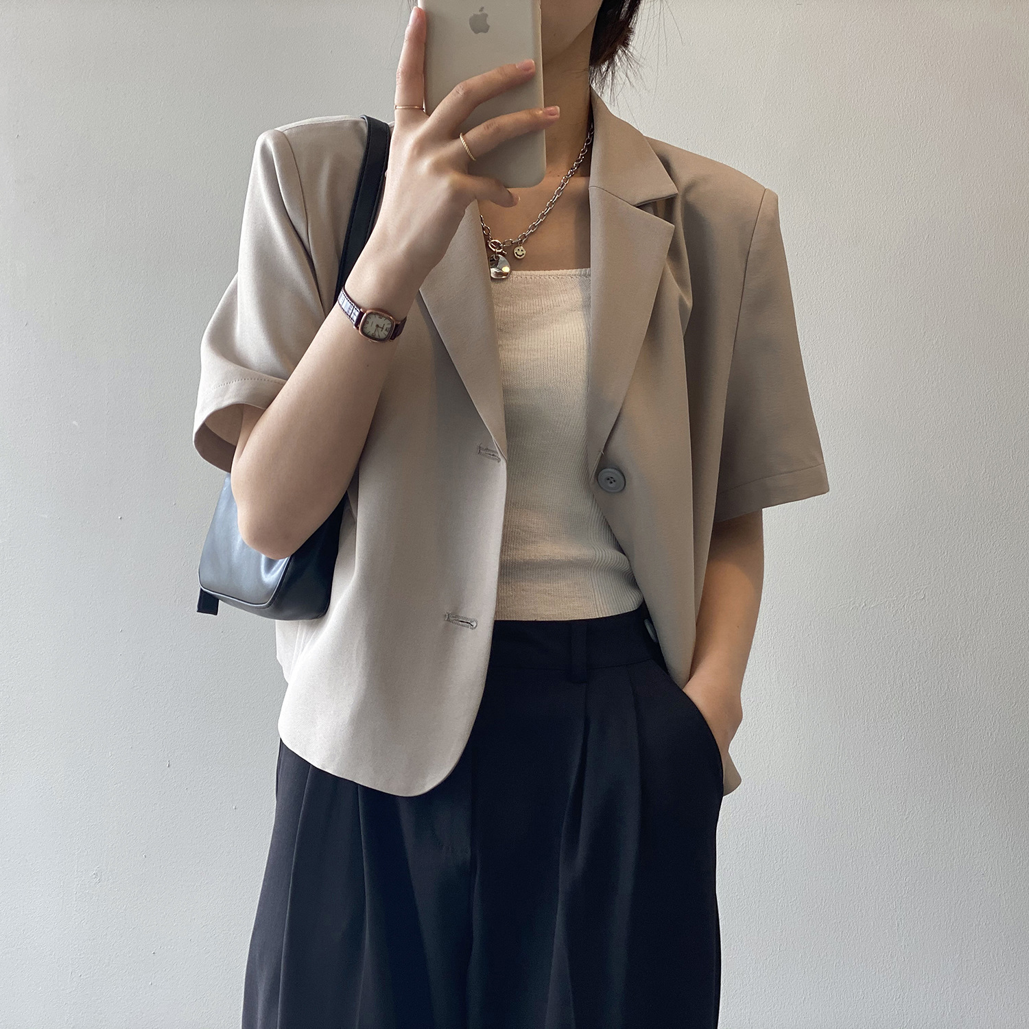Yanshuang Solid Color short-sleeved blazer for women 2022 Summer New Korean Style loose and elegant short jacket 80158 pic 32