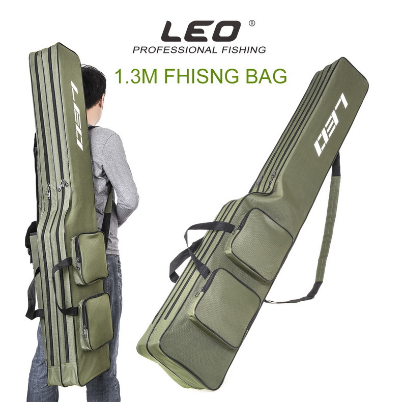 28064 LEO/ Leou [Double-Layer knife-shaped Large-belted Fishing Tackle Bag 1.3m] European-style reservoir fishing rod and sea rod Bag pic 3