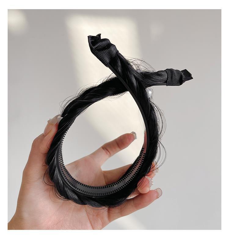 2024新款鱼骨辫假发发箍女一体麻花辫发卡发捆气质压发头箍头饰详情11